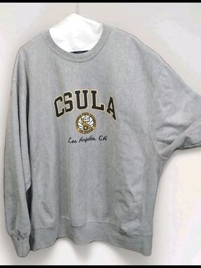 Vintage 90s Champion Reverse Weave CSULA Crewneck Sweatshirt XL 27.5" W X 29" L